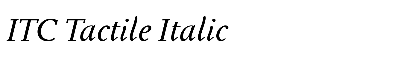 ITC Tactile Italic